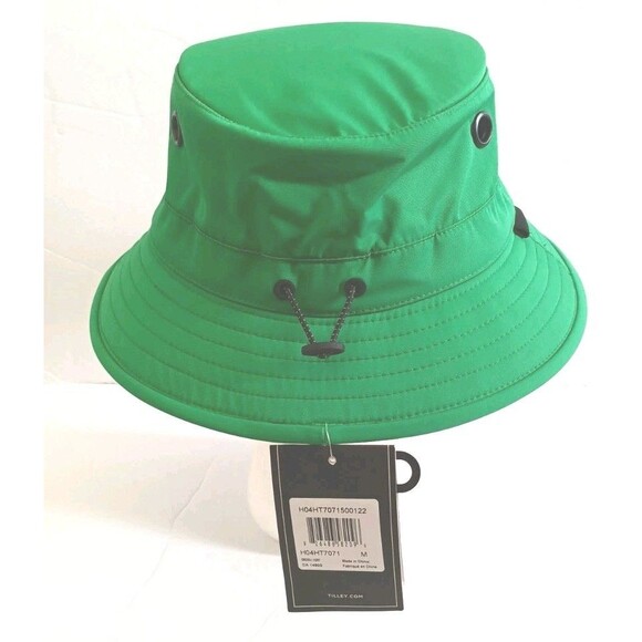Tilley Golf Collection Bucket Hat Green Size Medium Outdoors Rain Resistant New - Picture 3 of 14